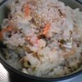 hinaたん's cooksnap of when they made エリンギ？で　なんちゃってマツタケご飯.