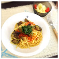 まりんごっこ's cooksnap of when they made 白茄子といくらの和風パスタ.