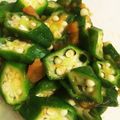 りんごとみかん♬'s cooksnap of when they made お弁当に☆オクラの梅和え.