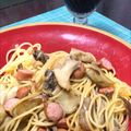 arippy's cooksnap of when they made ●茄子と舞茸の和風ニンニクジェノベパスタ.