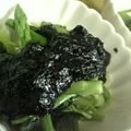 hanacleo's cooksnap of when they made 根三つ葉のお浸し、海苔ソースかけ.