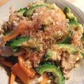 カバゴン's cooksnap of when they made ゴーヤと豚肉の卵炒め ♪ 天かす入り！.