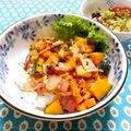 ｍａｒｉ♪'s cooksnap of when they made ✿カボチャとベーコンのバターライス丼✿.