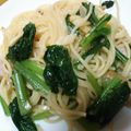 かぴーな's cooksnap of when they made 簡単。小松菜とウインナーのペペロンチーノ.