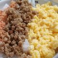 花ちゃんバナナ's cooksnap of when they made 子ども大好き♪鶏そぼろ丼♡.