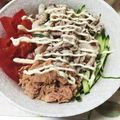 atsuka's cooksnap of when they made とまらない！豚しゃぶサラダうどん☆.