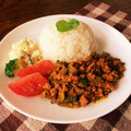 Ag＊'s cooksnap of when they made カフェ風♪ゴーヤのカレー炒めプレート♪.