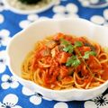 ＊＊rose＊＊'s cooksnap of when they made ピリっ辛トマトパスタ♪.