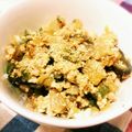 momocookin's cooksnap of when they made 茄子とオクラと挽き肉丼.
