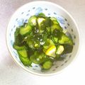 オレンジアームズ's cooksnap of when they made ワカメときゅうりのレモンの酢の物.