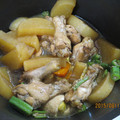 ちゃみ's cooksnap of when they made 手羽中と大根の煮物☆覚え書き.
