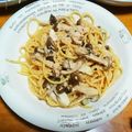 司狼神威's cooksnap of when they made ☆簡単☆舞茸とベーコンのたらこパスタ.
