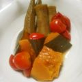 ようごりん's cooksnap of when they made ミニトマトと オクラ かぼちゃの 和風煮.