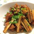 Ⓜ︎atsuTayo's cooksnap of when they made 鳥モモ肉とごぼうの甘辛炒め.