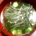 ともちゃん（＾０＾）'s cooksnap of when they made オクラ入り☆和風もずくスープ.