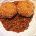＊あぴー＊'s cooksnap of when they made ライスコロッケのミートソース添え♪.