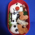 にゃほママ's cooksnap of when they made アナと雪の女王☃﻿オラフのキャラ弁♥︎.