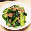 shigekon's cooksnap of when they made パリパリ！胡瓜とベーコンのバター醤油炒め.