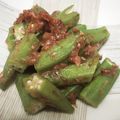 しゅるつ's cooksnap of when they made オクラの梅おかか和え.