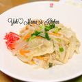 YUH♡ママ's cooksnap of when they made ズボラ餃子あんかけラーメン( ¯−¯ ).