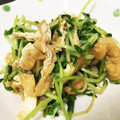 みゆるんるん's cooksnap of when they made 豆苗と油揚げの和風いため.