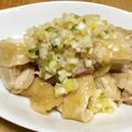 ゆうたんのりたん's cooksnap of when they made レンジで作る♡蒸し鶏の葱しょうが塩ダレ.