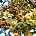 きゅーコ's cooksnap of when they made スタミナ満点♪ゴーヤとうなぎの炒め物.