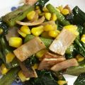 kisanta's cooksnap of when they made ツルムラサキとハムのニンニクバター炒め.
