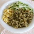 3姉妹ちゃんママ's cooksnap of when they made 鶏そぼろ(3色丼）.