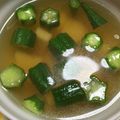 すみっちゃん's cooksnap of when they made 簡単♪オクラと卵豆腐の冷製スープ.