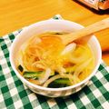 きよちゃん嫁。's cooksnap of when they made 新コンビの調味料!小松菜新玉とろ～スープ.