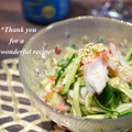 bobitin's cooksnap of when they made きゅうりとカニ風味かまぼこのピリ辛和え.