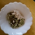 おおなべ's cooksnap of when they made きゅうりとお豆腐の濃厚梅わさび醤油和え.