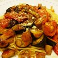 fukudoru's cooksnap of when they made 我が家の味！ナスとトマトの簡単パスタ.