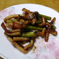 単！！'s cooksnap of when they made *＊イカとアスパラの味噌マヨ炒め＊*.