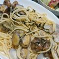 ゆらゆらん's cooksnap of when they made あさりの酒蒸しパスタ バター醤油風味.