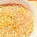 さかなす's cooksnap of when they made キャベツと玉ねぎのトマト卵粥.