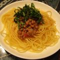 ジョングレ's cooksnap of when they made ランチに♬爽やか梅の納豆パスタ.
