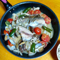 クッくまーん's cooksnap of when they made 潮風を感じて☆簡単イサキのアクアパッツァ.