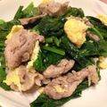 ＊amor＊'s cooksnap of when they made 小松菜、豚肉、卵の炒めもの.