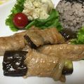 Jennys's cooksnap of when they made ナスの豚肉まき.