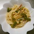 おおなべ's cooksnap of when they made ピーマンと卵で手抜きそうめんチャンプルー.