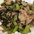 ゆいとん隊長's cooksnap of when they made すぐ出来る！豚肉とつるむらさきのゴマ炒め.