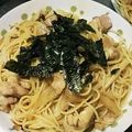 みちるとわたる's cooksnap of when they made 超簡単ありもので♡鶏のバター醤油パスタ.
