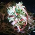 crystaI's cooksnap of when they made 簡単5分☆水菜とカニカマのサラダ.
