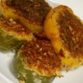 よもぎとヨーゼフ's cooksnap of when they made 簡単！冷凍豆腐のピーマンの肉詰め.
