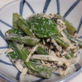 りゅーaqua's cooksnap of when they made ツルムラサキとえのきの胡麻マヨ.