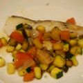 yu325's cooksnap of when they made たらのソテー夏野菜ソース.
