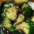 すぴあや's cooksnap of when they made たたきキュウリのごま醤油和え.