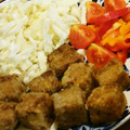 JILLの赤メガネ's cooksnap of when they made 簡単おからこんにゃくの唐あげ♪竜田揚げ風.